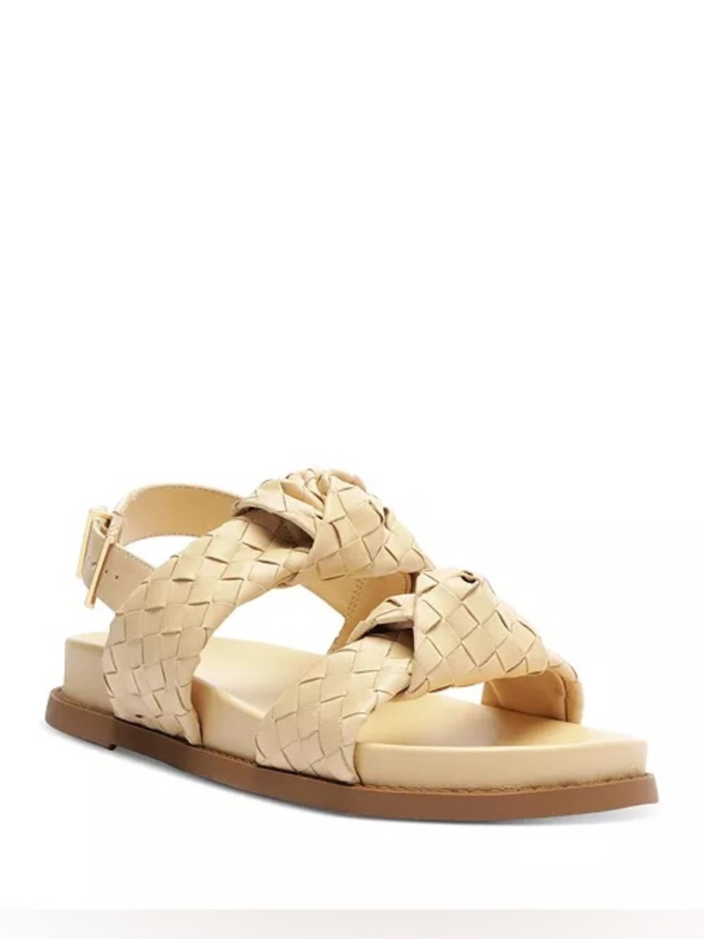 Schutz Kareena Knot Woven Sporty Sandal Beige NWT Size 9